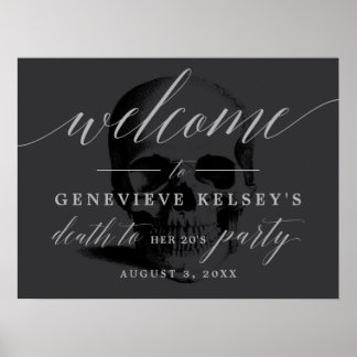 Der Tod Ihres 20er Party Begrüßungszeichen Poster