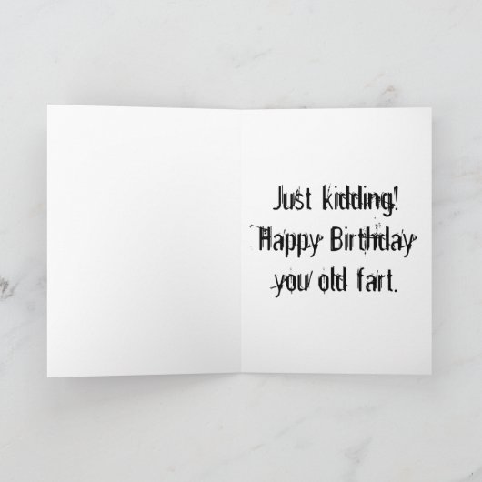 Der Tod ist an dir Karte (Innenseite)