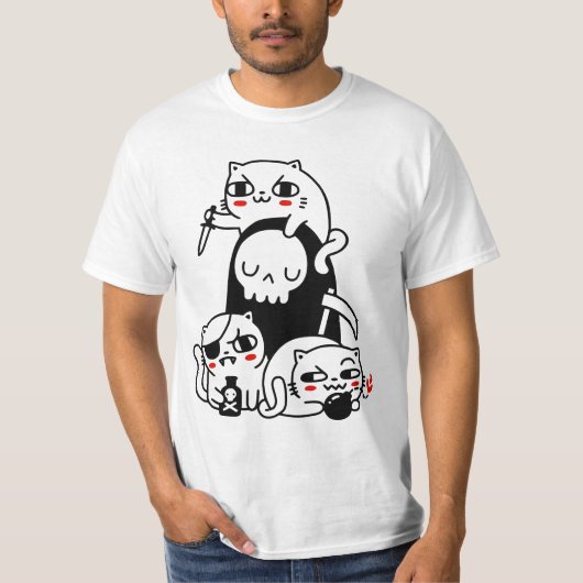 Der Tod ist eine Katze, die von einem Verwandten g T-Shirt (Vorderseite)