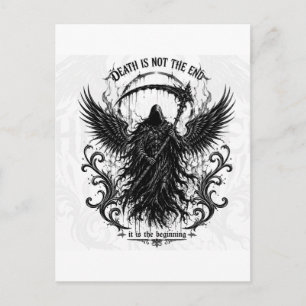 Der Tod ist nicht das Ende Gothic Grimmiger Sensen Postkarte