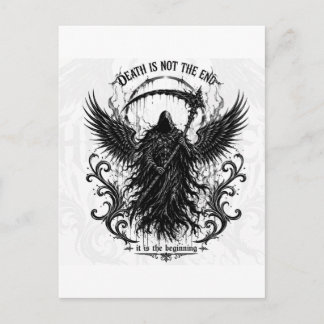 Der Tod ist nicht das Ende Gothic Grimmiger Sensen Postkarte
