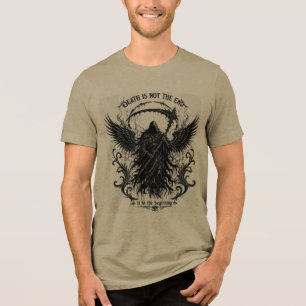 Der Tod ist nicht das Ende Gothic Grimmiger Sensen Tri-Blend Shirt