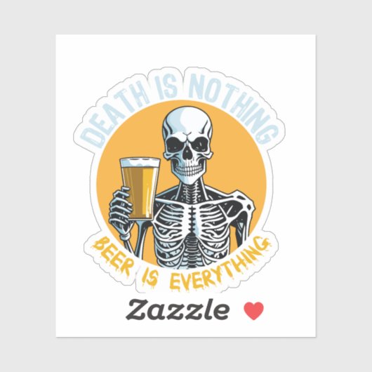 Der Tod ist nichts Beer ist überprüfend Aufkleber (Blatt)