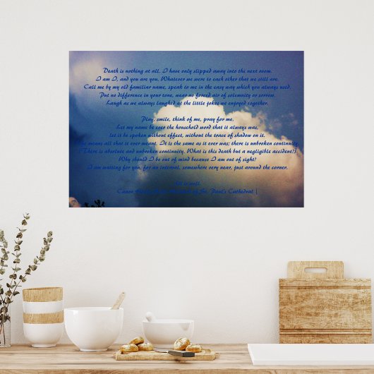 Der Tod ist nichts.... Poster (Küche)