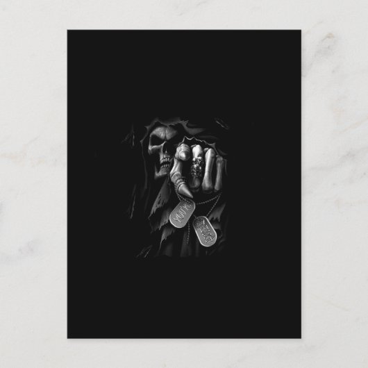 Der Tod kommt Postkarte (Vorderseite)