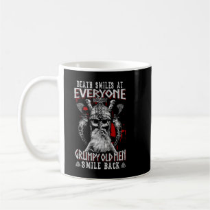 Der Tod lächelt Jedem Grummelige Alte Männer läche Kaffeetasse