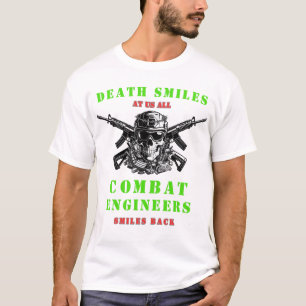 Der Tod lächelt Kampfingenieure Schädel Taktisch T-Shirt