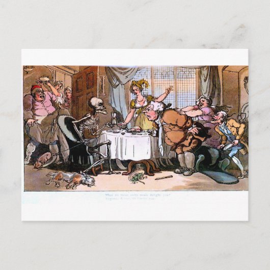 Der Tod macht diese wilden Mahlzeiten Freude Sie P Postkarte (Vorderseite)
