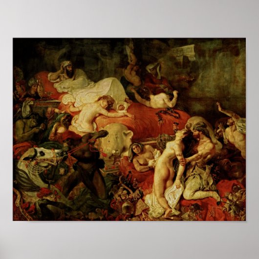 Der Tod Sardanapalus von Delacroix - Poster (Vorne)