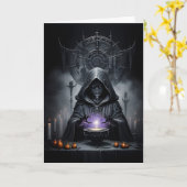 Der Tod sorgt für ein ZauberHalloween Karte (Gelbe Blume)