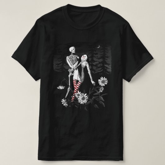 Der Tod und die Puppe haben den T - Shirt entblößt (Design vorne)