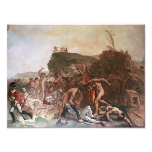 Der Tod von Captain Cook 12"x16"-Plakat Fotodruck (Vorne)