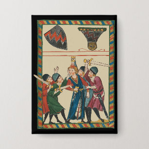 Der Tod von Reinmar von Brennenberg mittelalterlic Button