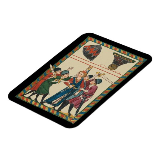 Der Tod von Reinmar von Brennenberg mittelalterlic Magnet (Linke Seite)