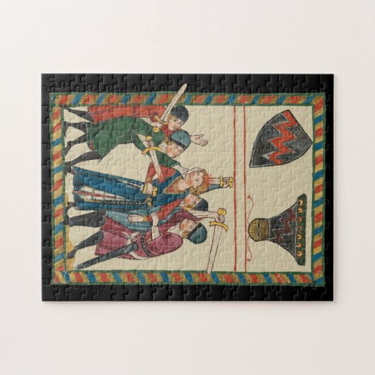 Der Tod von Reinmar von Brennenberg mittelalterlic Puzzle (Horizontal)