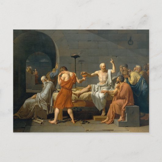 Der Tod von Sokrates durch Jacques-Louis David Postkarte (Vorderseite)