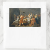 Der Tod von Sokrates durch Jacques-Louis David Rechteckiger Aufkleber (Tasche)
