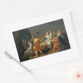 Der Tod von Sokrates durch Jacques-Louis David Rechteckiger Aufkleber (Umschlag)