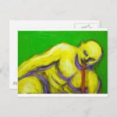 Der Tod von Sokrates (expressionistisches Porträt) Postkarte (Vorne/Hinten)