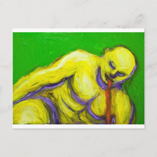 Der Tod von Sokrates (expressionistisches Porträt) Postkarte (Vorderseite)