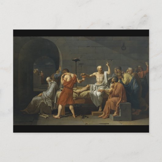 Der Tod von Sokrates Postkarte (Vorderseite)