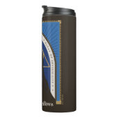 Der todbringende Glattleder, Wand und Stein Thermosbecher (Nach rechts gedreht)