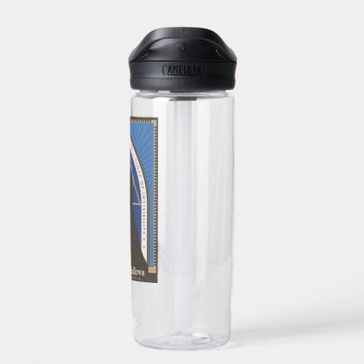 Der todbringende Glattleder, Wand und Stein Trinkflasche (Rückseite)