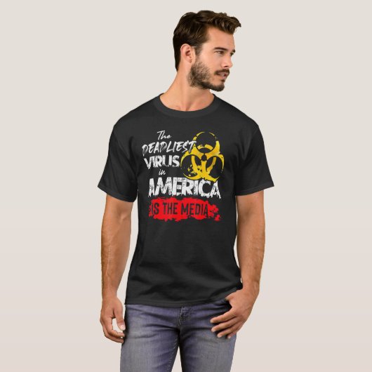 Der tödlichste Virus in Amerika ist die Media Anti T-Shirt (Vorne ganz)