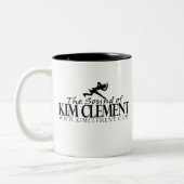 Der Ton der milden Logo-Tasse Kims Zweifarbige Tasse (Links)