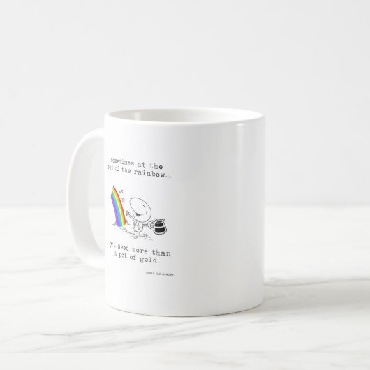 Der Topf am Ende der Regenbogen-Kaffee-Tasse Kaffeetasse (Vorderseite Links)