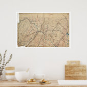 Der topographische Zivile Krieg der Washington DC Poster (Küche)