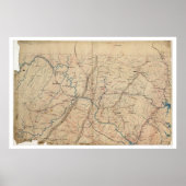 Der topographische Zivile Krieg der Washington DC  Poster (Vorne)