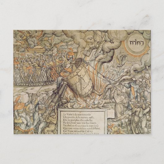 Der Toppling-Schmelztiegel Postkarte (Vorderseite)