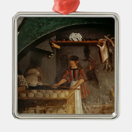 Der Torten-Hersteller Silbernes Ornament (Vorne)