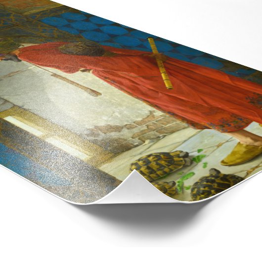 Der Tortoise Trainer, 1906 von Osman Hamdi Bey Fotodruck (Ecke)