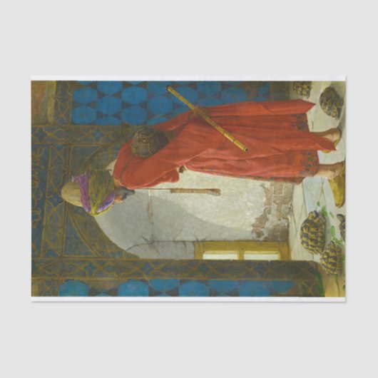 Der Tortoise Trainer, 1906 von Osman Hamdi Bey Seidenpapier (Vorderseite)