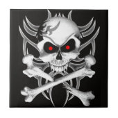 Der Totenkopf mit gekreuzter Knochen des Todes Fliese (Vorderseite)