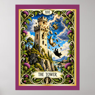 Der Tower Cat Tarot - Umsturz und Offenbarung Poster