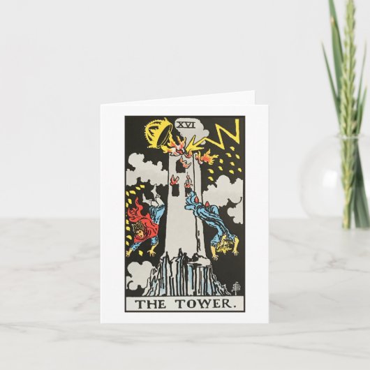 Der Tower - Rider Waite Smith Tarot Karte (Vorderseite)