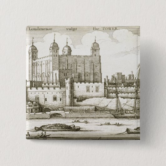 Der Tower von London, 1647 (Stich) Button (Vorderseite)