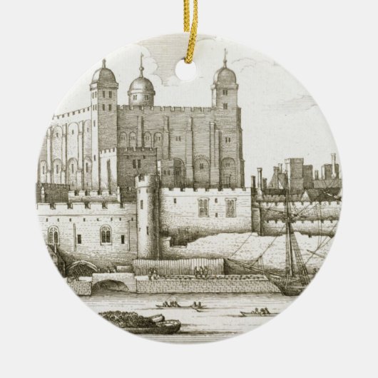 Der Tower von London, 1647 (Stich) Keramik Ornament (Vorne)