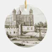 Der Tower von London, 1647 (Stich) Keramik Ornament (Hinten)