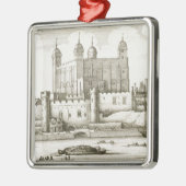 Der Tower von London, 1647 (Stich) Ornament Aus Metall (Links)