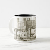 Der Tower von London, 1647 (Stich) Zweifarbige Tasse (Vorderseite Links)