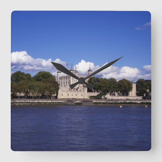 Der Tower von London Quadratische Wanduhr (Vorderseite)