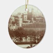 Der Tower von London (Sepia-Foto) Keramikornament (Links)