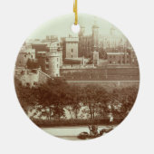 Der Tower von London (Sepia-Foto) Keramikornament (Hinten)
