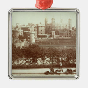 Der Tower von London (Sepia-Foto) Silbernes Ornament