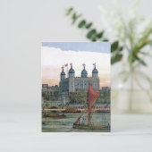 "Der Tower von London" Vintage Illustration Postkarte (Stehend Vorderseite)