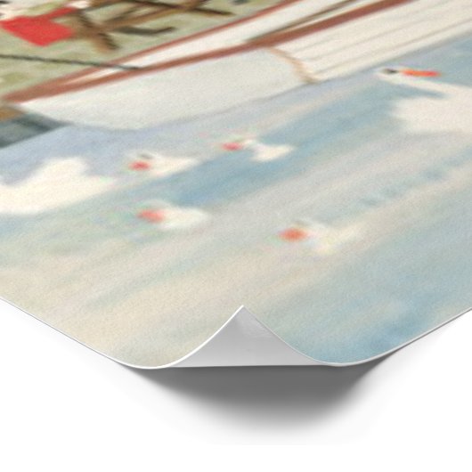 Der Towpath Walton-on-Thames Poster (Ecke)